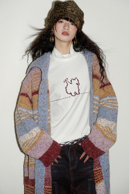 Casual Puppy Design Crewneck Top