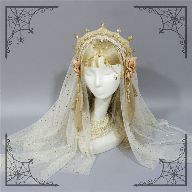 Foxcherry-Palace Retro Gorgeous Lolita headdress Multicolors