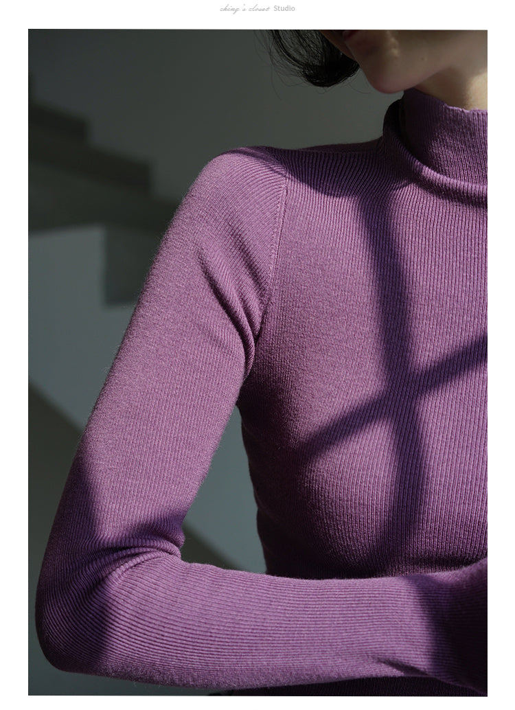 Lady's turtleneck knit