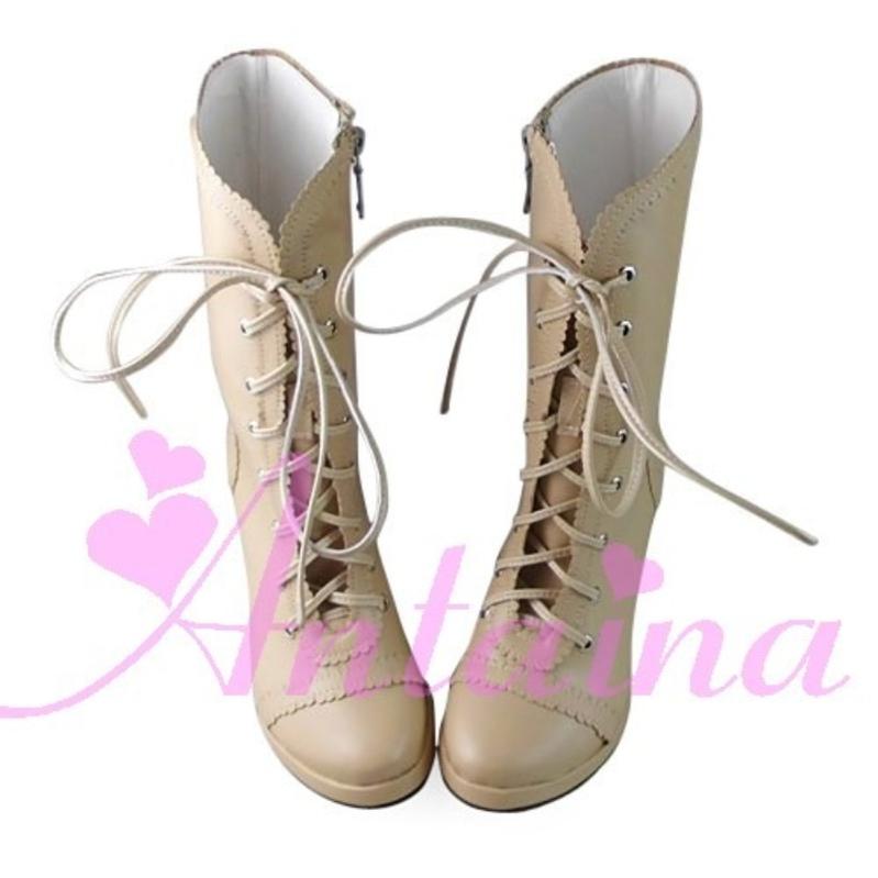 Antaina - Elegant Lolita Heel Boots Heel Shoes Multicolor