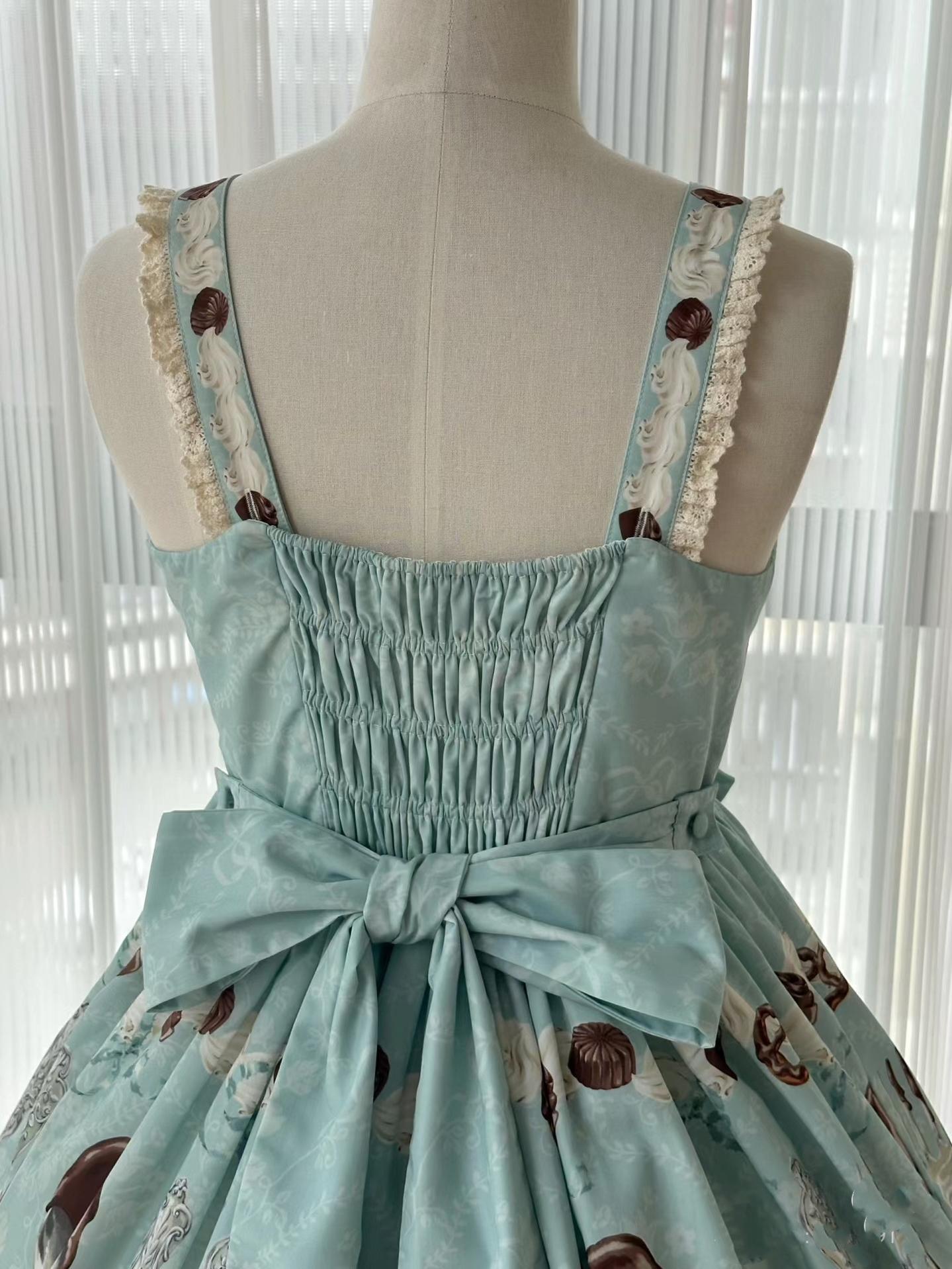 Sweet Dream Sheep - Sweet Dessert - Green Lolita Jumper Dress Lolita Headwear