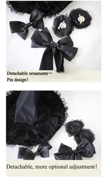 Xiaogui - Halloween Gothic Lolita Witch Hat Bow Velvet BNT