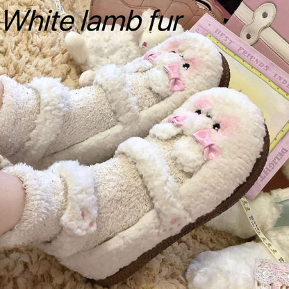 Fairy Godmother - Cute Plush Warm Round Toe Lolita Soft Sole Shoes