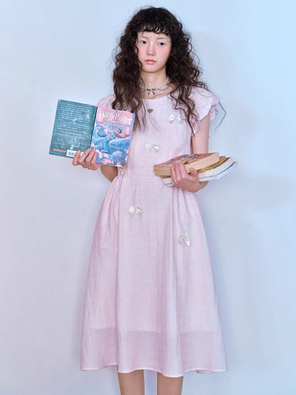 Cloud Sleeve Chiffon Dress【s0000007056】