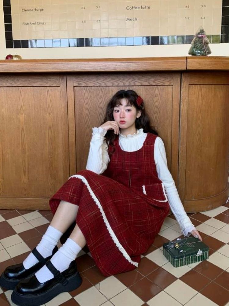 Holiday Vibe Sense Plaid Two Piece Set【s0000005875】