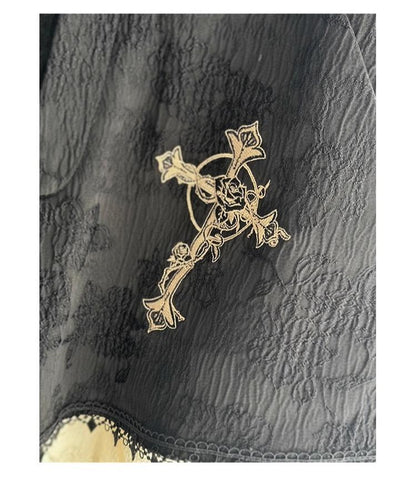 CastleToo - Crossbone - Ouji Lolita Shorts Suit Gothic Lolita Top and Blouse