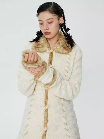 Cowl Button Sweater Knit Jacket【s0000006246】