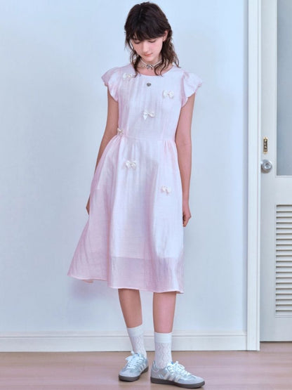 Cloud Sleeve Chiffon Dress【s0000007056】