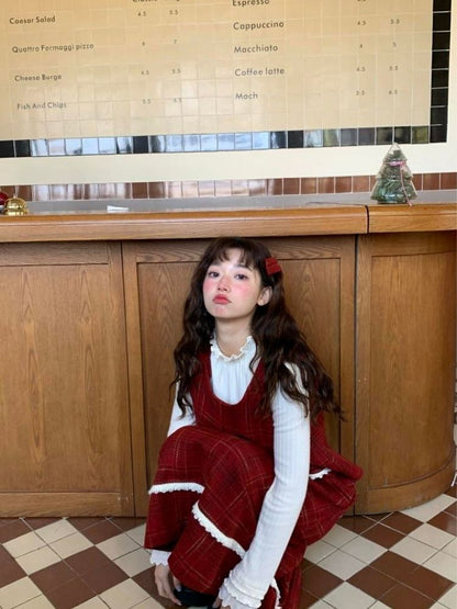 Holiday Vibe Sense Plaid Two Piece Set【s0000005875】