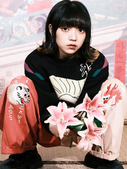 Jacquard Retro Couple Sweater【s0000003619】