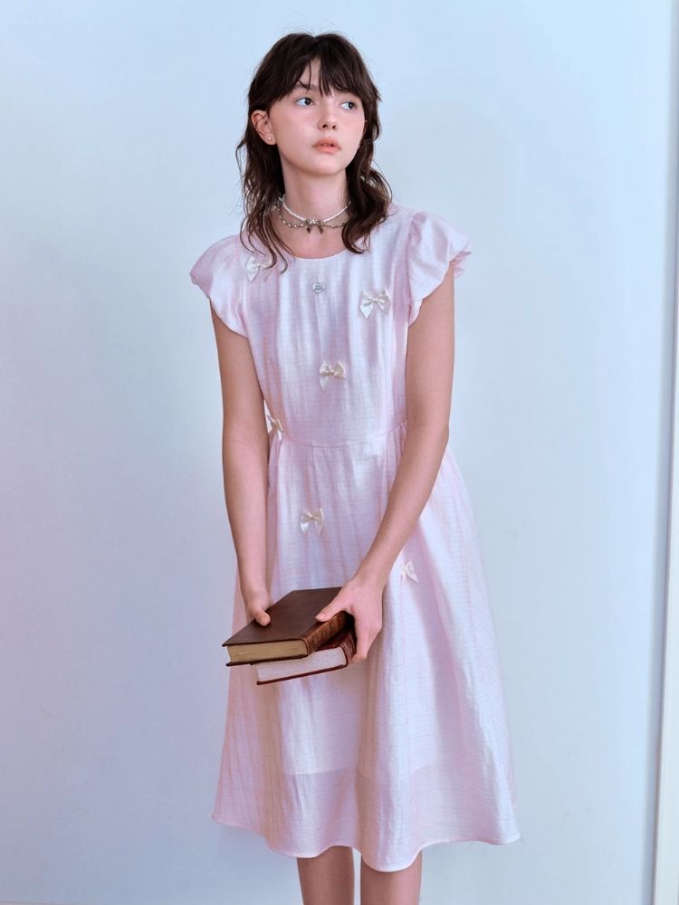 Cloud Sleeve Chiffon Dress【s0000007056】