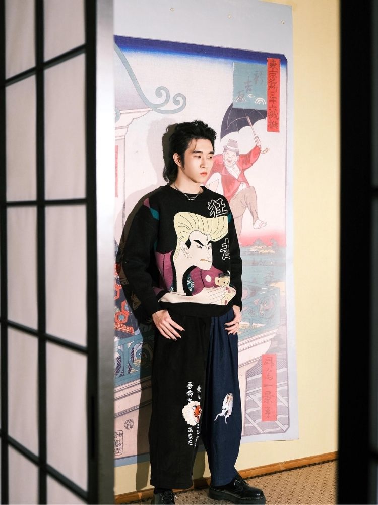 Jacquard Retro Couple Sweater【s0000003619】