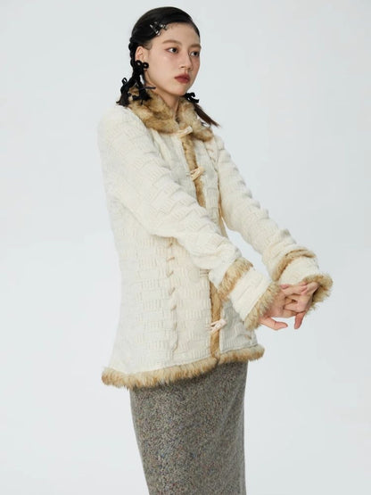 Cowl Button Sweater Knit Jacket【s0000006246】