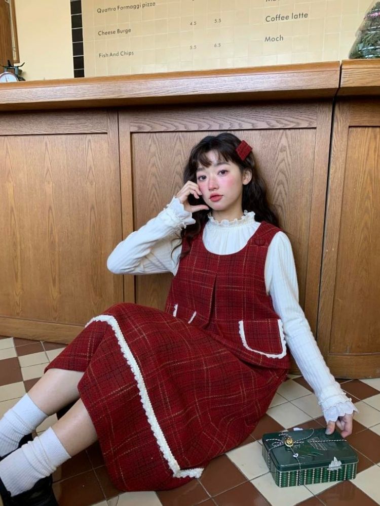 Holiday Vibe Sense Plaid Two Piece Set【s0000005875】