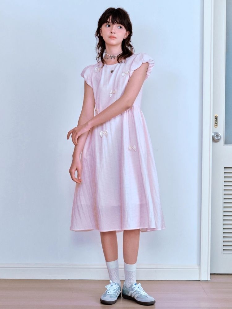 Cloud Sleeve Chiffon Dress【s0000007056】