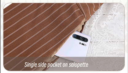 Forest Fluorescent Carps - Classic Lolita Salopette Set Violin Preppy Style Dress