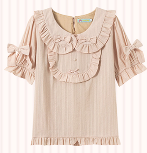 Niu Niu - Rainbow Cake - Plus Size Lolita Blouse Doll Collar Summer Shirt