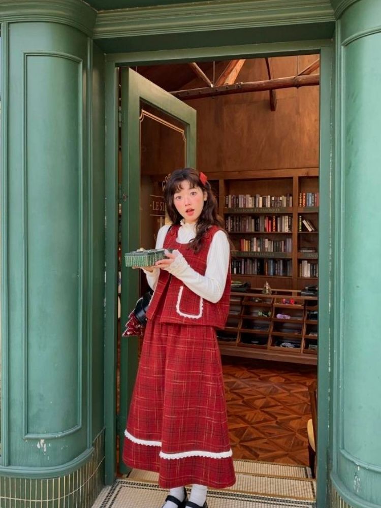 Holiday Vibe Sense Plaid Two Piece Set【s0000005875】