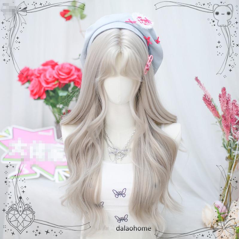 Dalao Home - Moon Sinking - Elegant Lolita Wigs Long Curly Griege Wigs