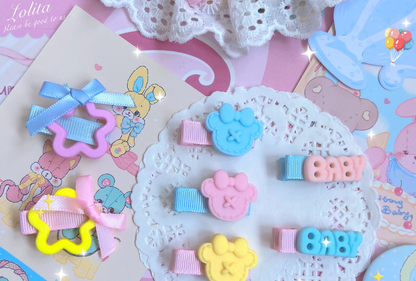 Bear Doll - Original Homemade Bared Sweet Lolita Hair Clips