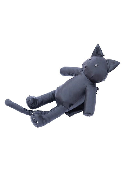 Star Rivet Biker Cat Battle Damage Kitten Double Shoulder Bag【s0000005209】