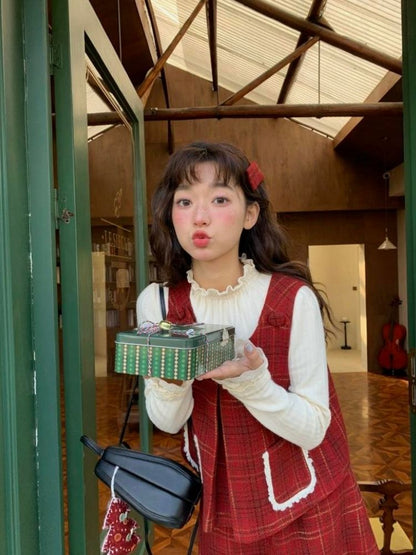 Holiday Vibe Sense Plaid Two Piece Set【s0000005875】