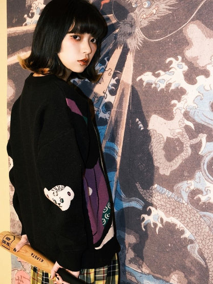 Jacquard Retro Couple Sweater【s0000003619】