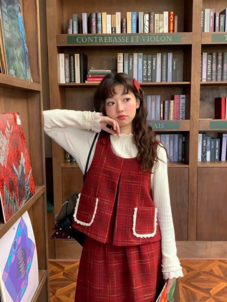 Holiday Vibe Sense Plaid Two Piece Set【s0000005875】