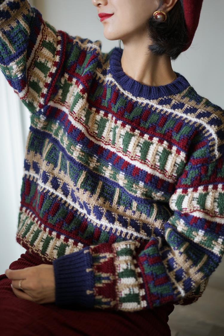 Nordic Retro Fair Isle Knit