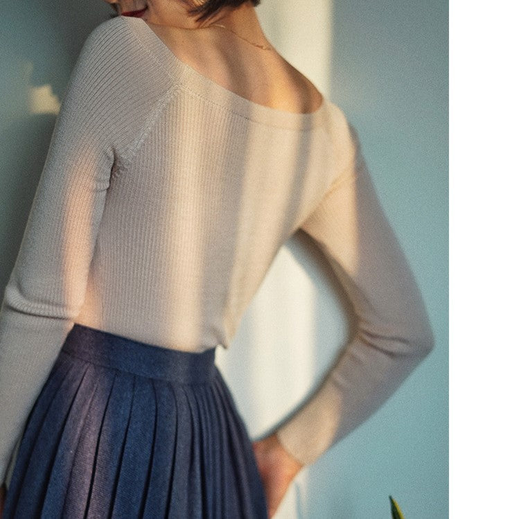 Classical slim knit for young ladies