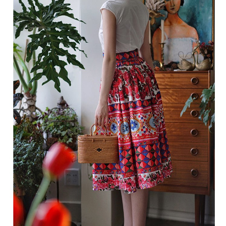 Brooklyn Sweetheart Floral Vintage Skirt