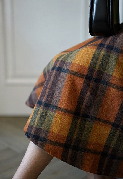 Modern vintage plaid skirt