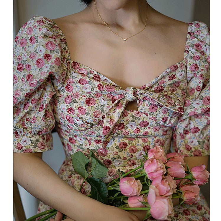 Flower field vintage dress