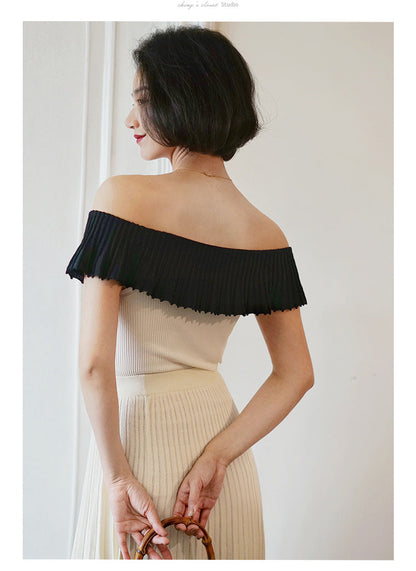 Countess Frill Cropped Knit