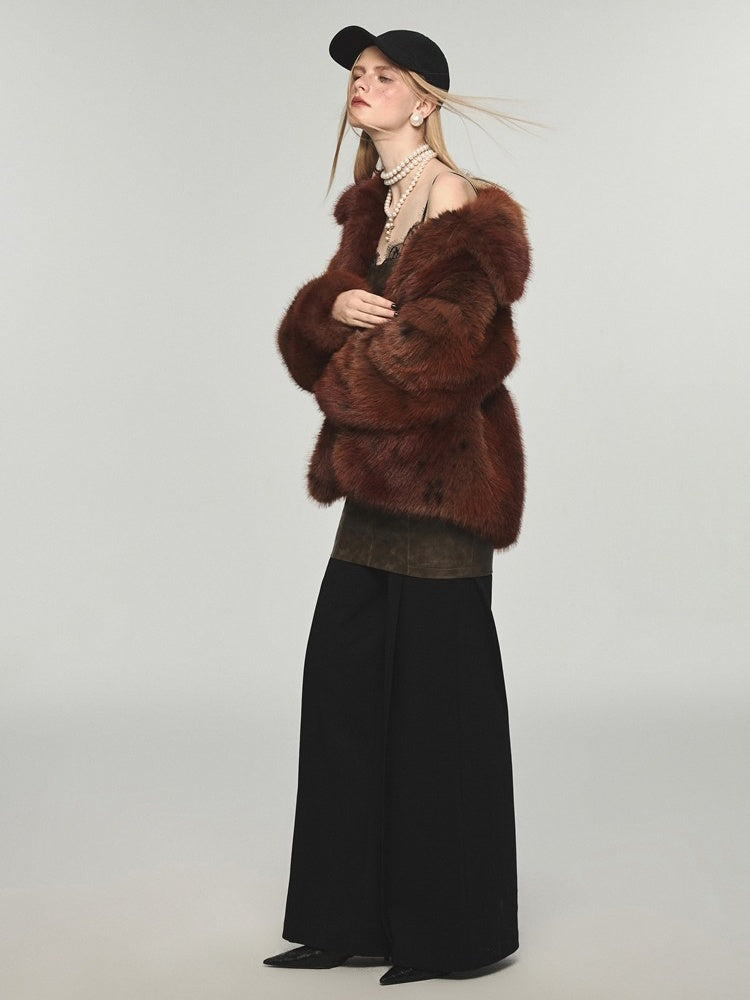 Fake Fur Gradient Windproof Loose Coat【s0000005004】