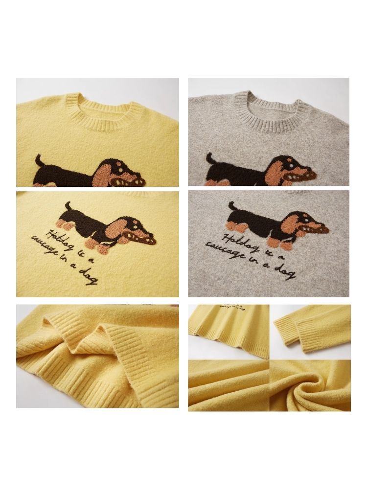 Sausage dog soft sticky sweater【s0000004888】