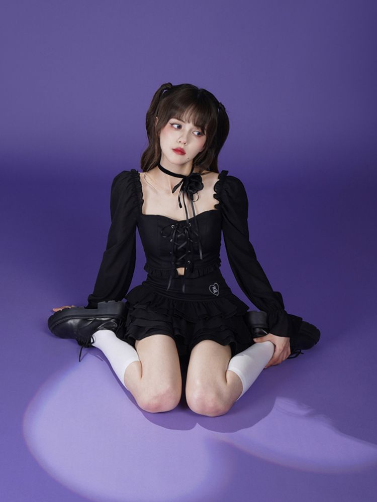 Dark Romantic Rose Chocker【s0000002042】