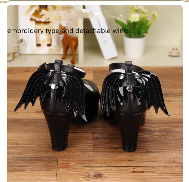 Angelic Imprint - Gothic Lolita Wings and Cross Shoes for Chistmas