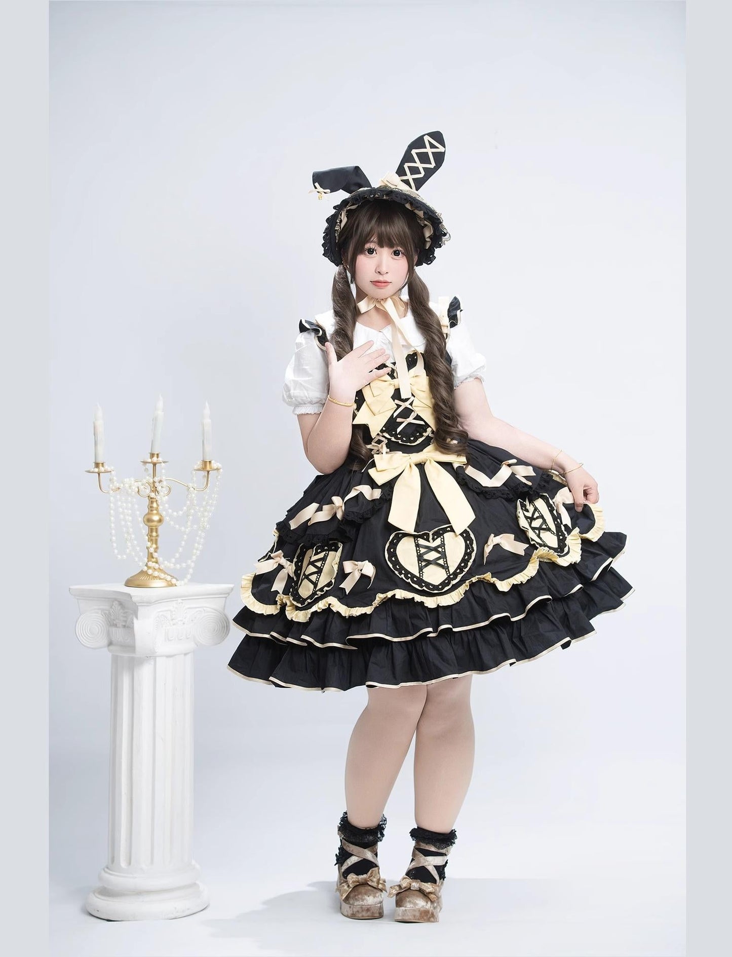 Chubby Cat Diary - Icing Sugar Gift Box - Plus Size Sweet Lolita JSK Dress Set