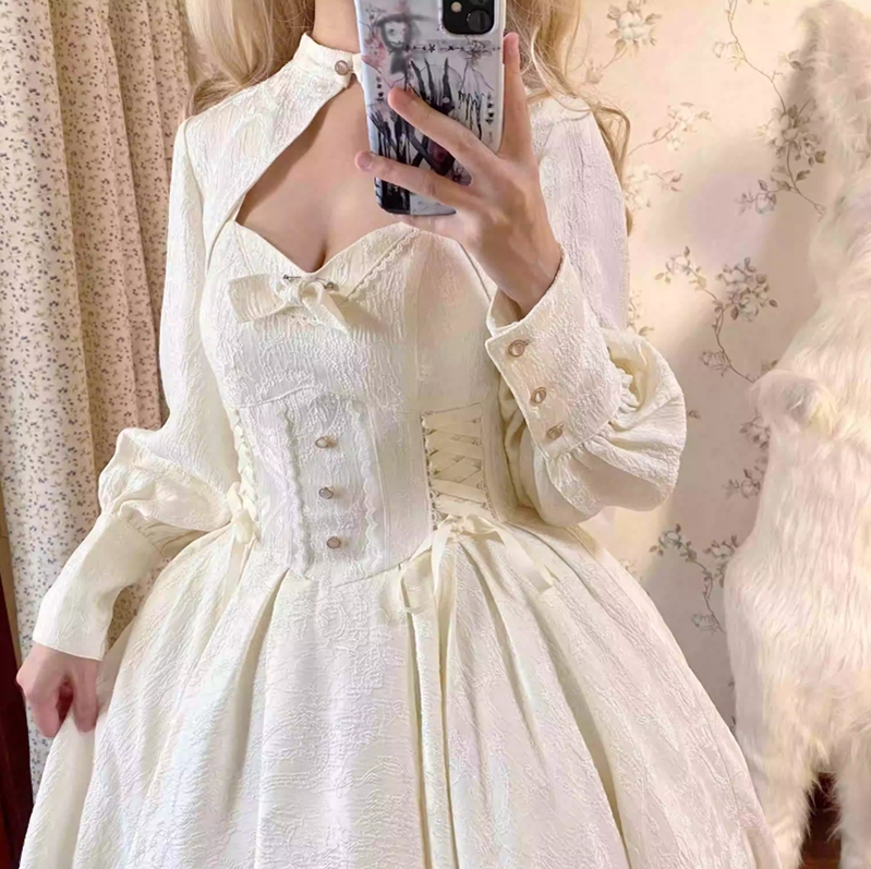 Strawberry Duck - Gothic Lolita Dress White Lolita JSK