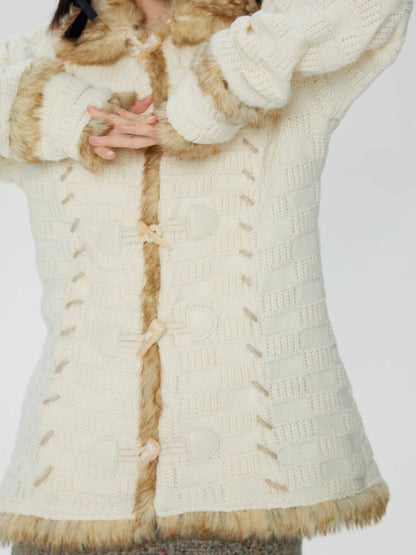 Cowl Button Sweater Knit Jacket【s0000006246】