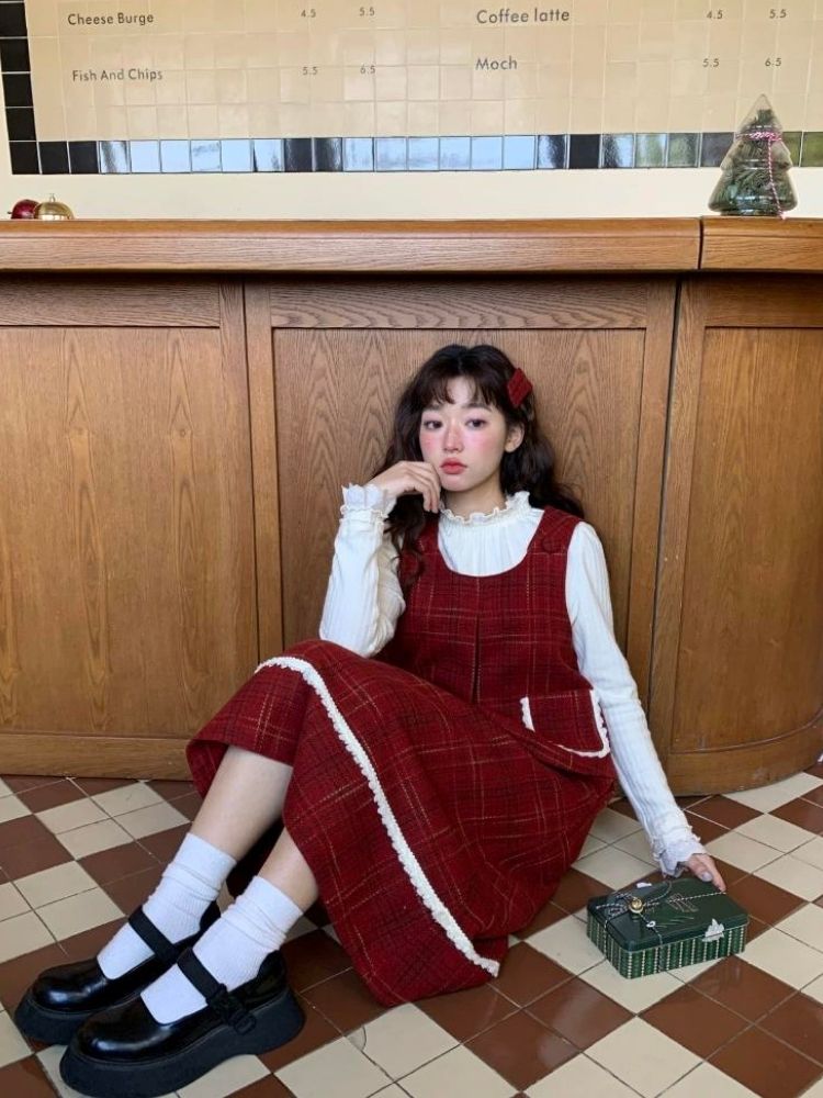 Holiday Vibe Sense Plaid Two Piece Set【s0000005875】