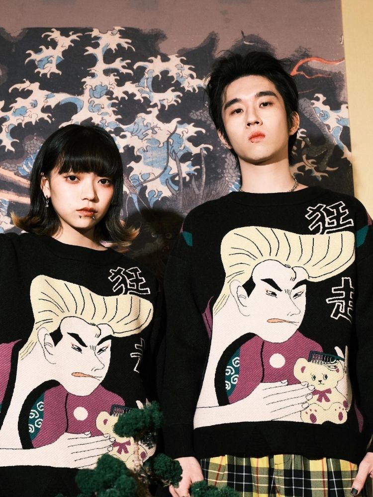 Jacquard Retro Couple Sweater【s0000003619】