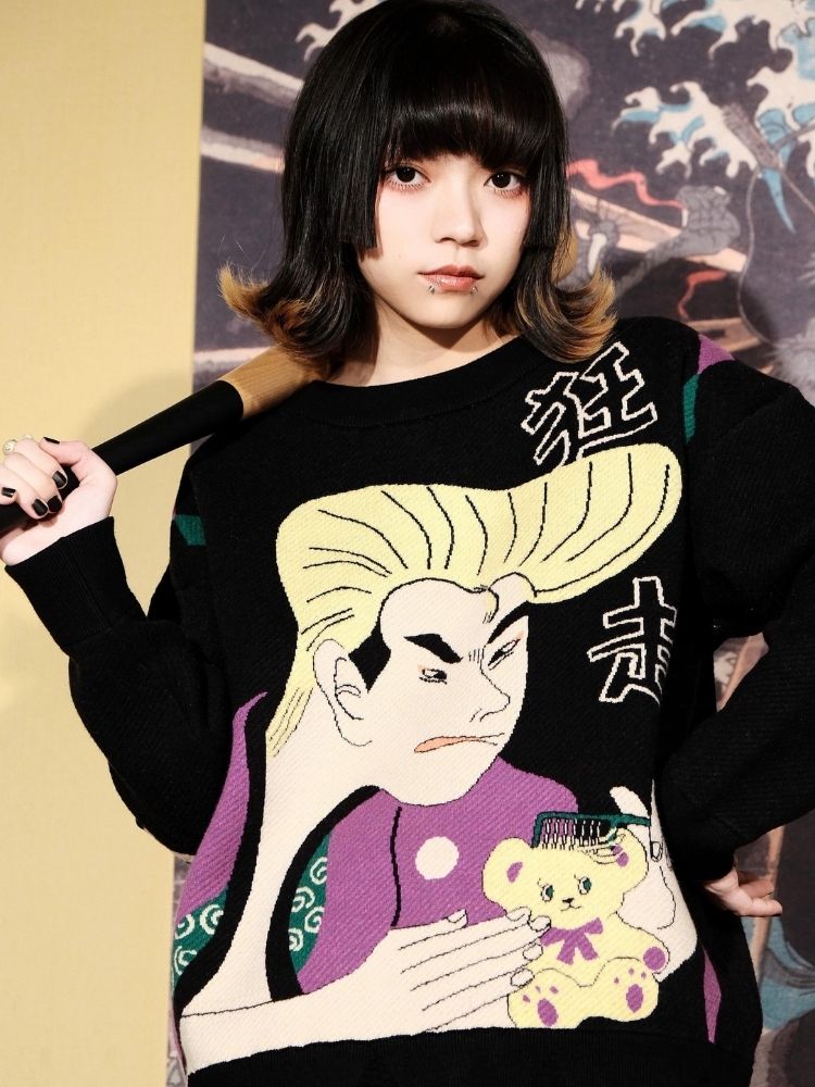 Jacquard Retro Couple Sweater【s0000003619】