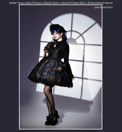 SUSIN - Night Traveler - Classic and Elegant Gothic Dress with Colorful Window Prints