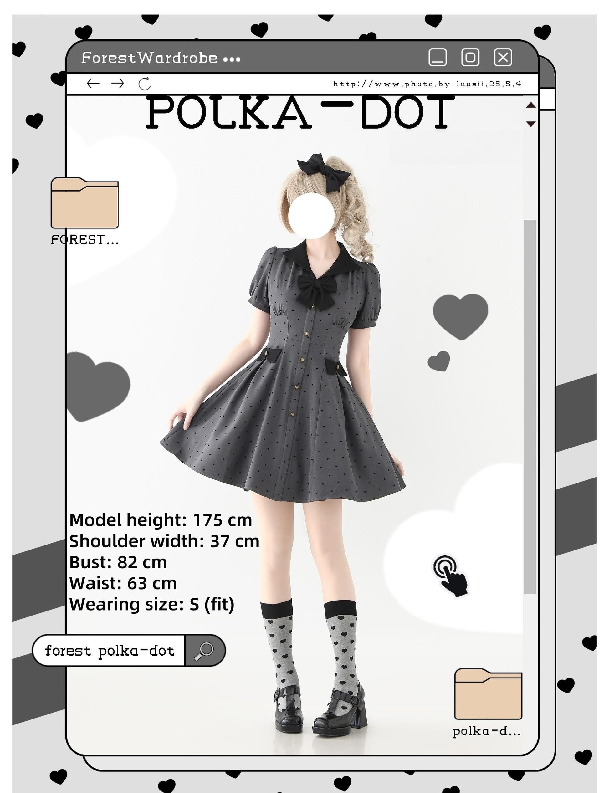 Forest Wardrobe - Forest Polka-Dot - Classic Lolita OP Dress With Polka Dots & Pockets