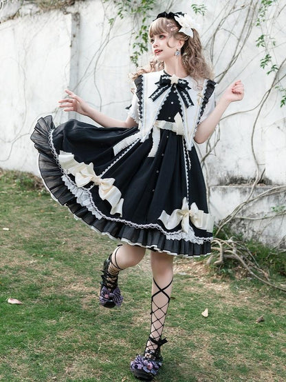 Forest Fluorescent Carps - Sleep Star - Sweet Lolita OP Dress, Long / Short Sleeve
