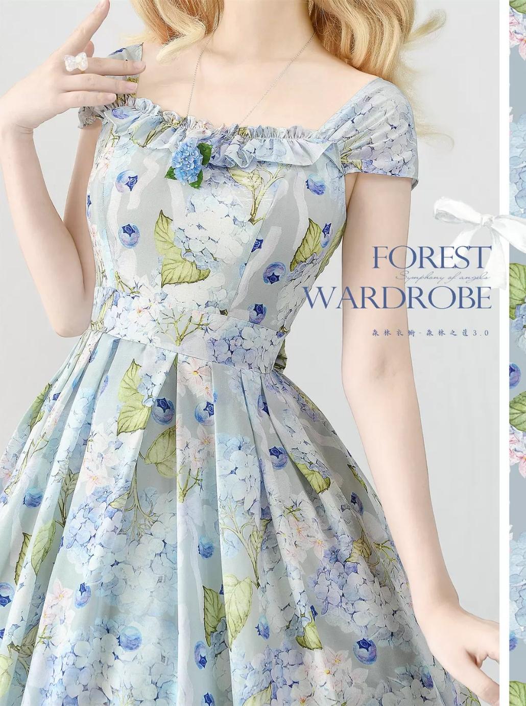 Forest Wardrobe - Forest Basket 3.0 - Vintage Lolita JSK Dress for Summer