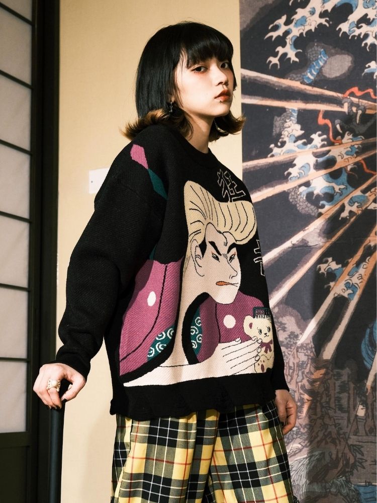 Jacquard Retro Couple Sweater【s0000003619】