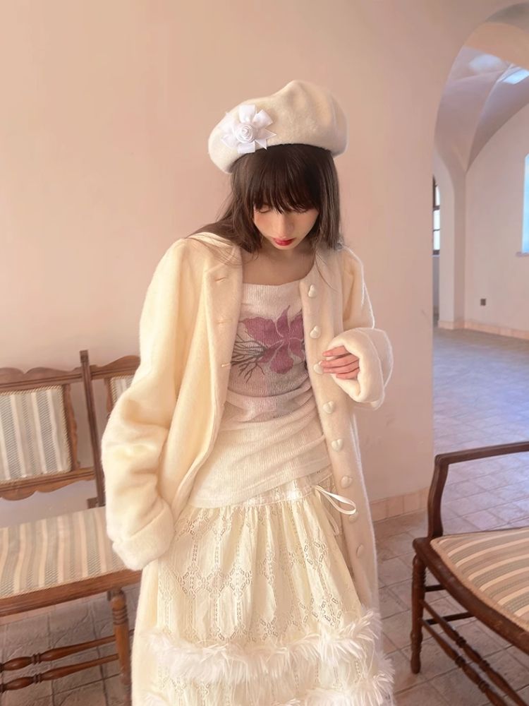 Sheer Knit Strapless Long Sleeve Top【s0000004900】